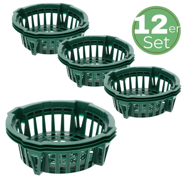 Zwölfer-Set Pflanzkörbe aus Kunststoff