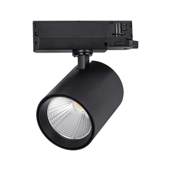 Schwarzer LED-Strahler für Stromschienenmontage