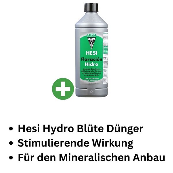 Hesi Hydro-Blüte 1 Liter – Nährstoffreicher Dünger für starke Blüten in Hydrokulturen mit Vitaminen & Aminosäuren