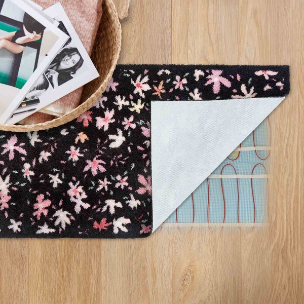 Schmutzfangmatte mit Blumenmuster und Fußbodenheizung