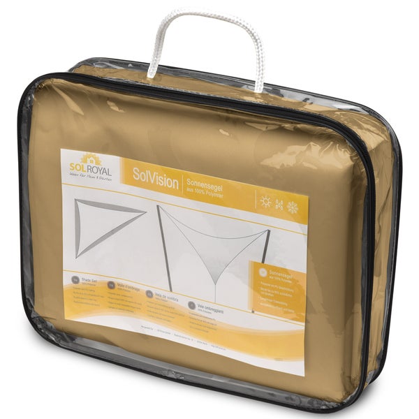 SolVision PS9 Sonnensegel 420x420x600cm dreieckig Sand PE