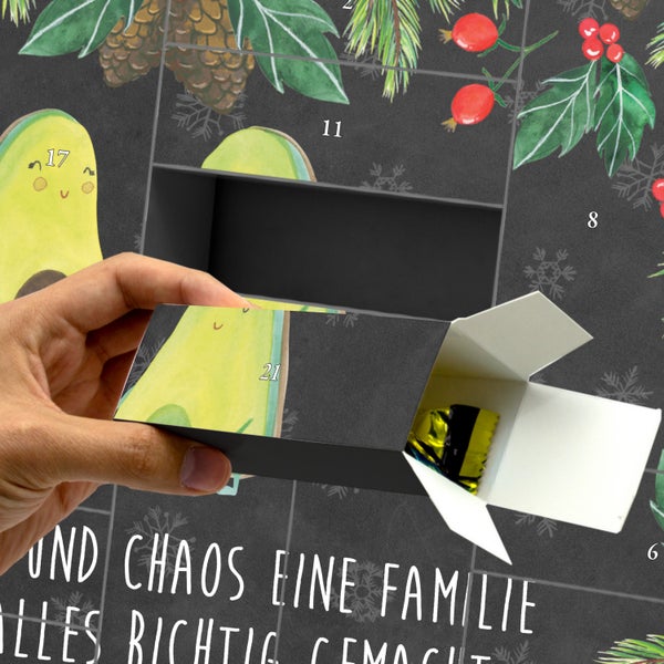 Mr. & Mrs. Panda Befüllbarer Adventskalender Avocado Pärchen - Schwarz