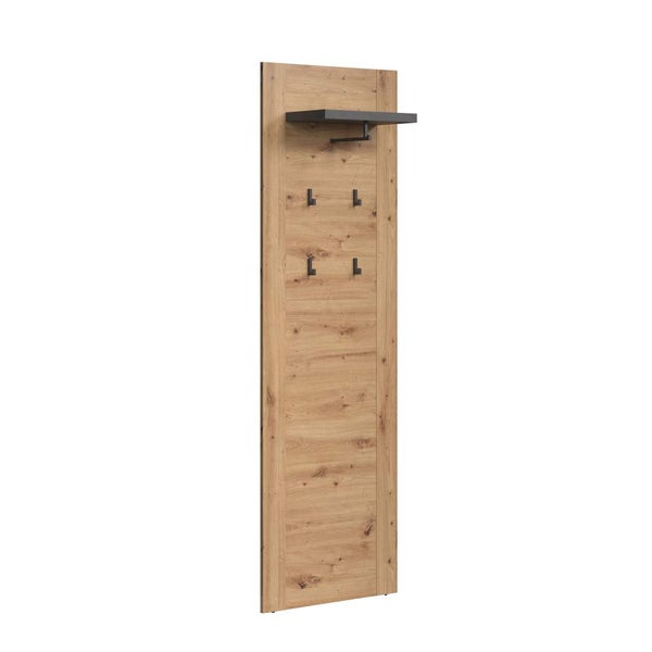 Follow Wandgarderobe grau, Eiche dekor. 62 X 26 X 199 cm