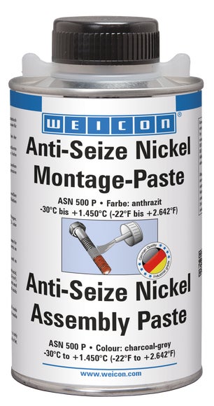 WEICON Anti-Seize Nickel Montagepaste | Schmier- und Trennmittelpaste hochtemperaturbeständig | 0,5 kg | anthrazit