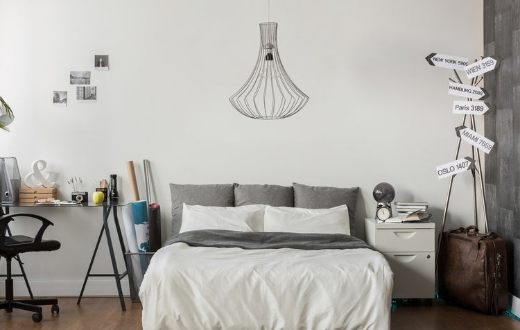 Moderne skandinavische Designlampe Hängelampe in Silber 60 cm | Wohnzimmer Esszimmer Leuchte