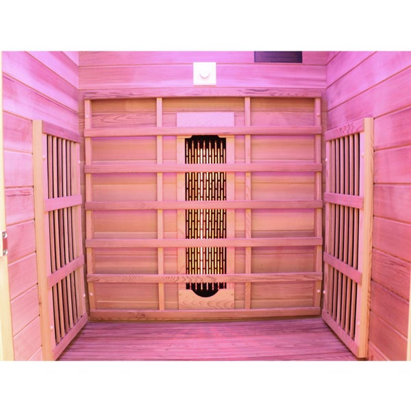 Dewello® Infrarotkabine Infrarotsauna TORONTO 102cm x 102cm inkl. 3 Vollspektrumstrahler, Karbonstrahler, 1 Person, LED