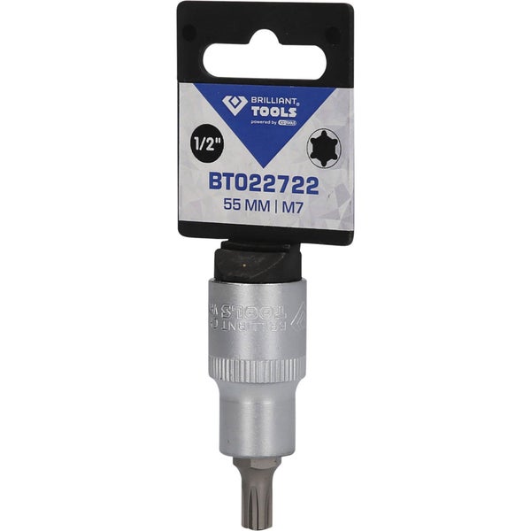BRILLIANT TOOLS 1/2 RIBE-Bit-Stecknuss 55 mm lang M7 - BT022722