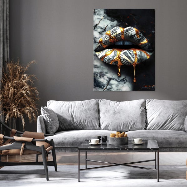 Leinwandbild Abstrakt Frau Marmor Modern Bilder Wohnzimmer 60X40 cm
