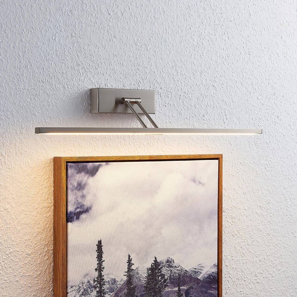 Lucande LED Wandleuchte, Wandlampe Innen Thibaud (Modern) in Alu aus Metall (1 flammig ) - Bilderleuchte Wandstrahler Wandbeleuchtung Schlafzimmer / Wohnzimmer Wohnzimmerleuchte