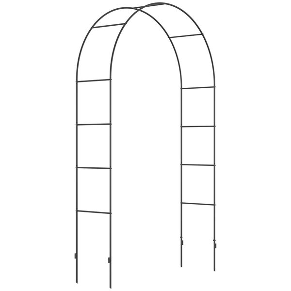 Outsunny Rosenbogen, Torbogen, 140 x 40 x 240 cm, Metall, Schwarz