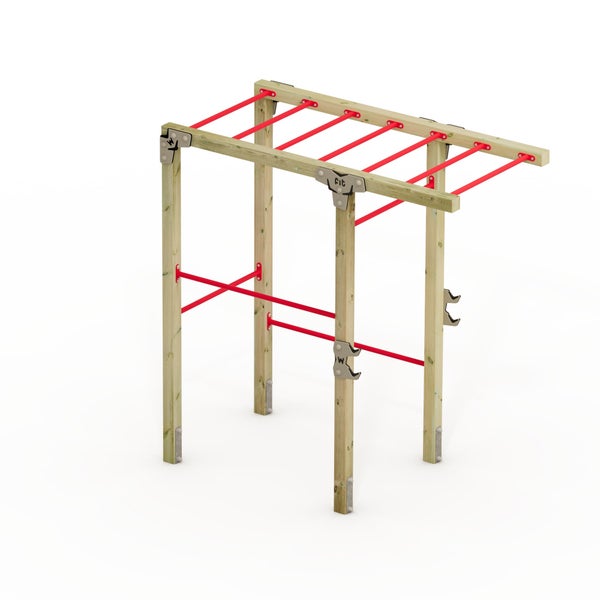 WICKEY FIT Base 425 – Outdoor-Fitnessgerät – rot