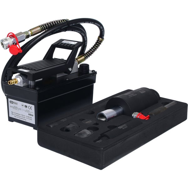 KS Tools Hydraulik-Werkzeugsatz mit Fußpumpe und Zubehör