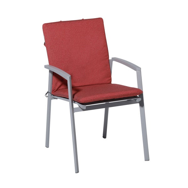 Stuhlauflage Stapelstuhl Manchester rot - ca. 97x49 cm - 4er-Set