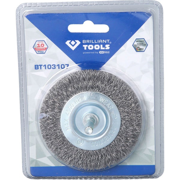 BRILLIANT TOOLS Scheibenbürste Ø 75 mm mit 6 mm Aufnahme - BT103107