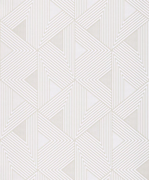 Masureel Tapete geometrisches Motiv Weiß - 53 cm x 10.05 m - 630925