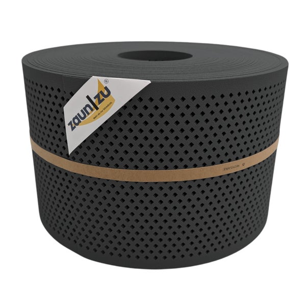 Zaunfolie auf Rolle mit Rautenmuster und Zaunlzu Logo