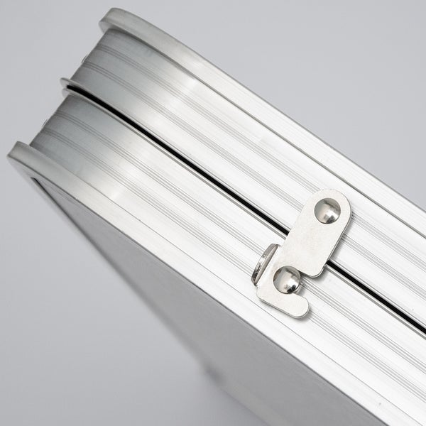 AMANKA klappbarer stabiler Campingtisch 120x60x70cm höhenverstellbar tragbar Kofferformat Aluminium Hell Grau