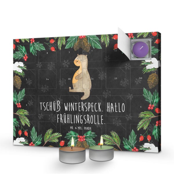 Mr. & Mrs. Panda Duftkerzen Adventskalender Otter Bauch - Schwarz