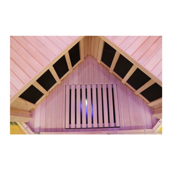 Dewello® Infrarotkabine Infrarotsauna BRANDON 120cm x 120cm inkl. 6 Vollspektrumstrahler, 3 Karbonstrahler, 2 Personen
