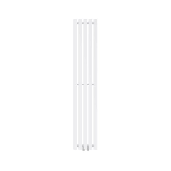 LuxeBath Designheizkörper Stella 1400 x 260 mm, Weiß, Paneelheizkörper mit Mittelanschluss, Einlagig, Flach, Vertikal, Badheizkörper Röhrenheizkörper Flachheizkörper Badezimmer Heizung Bad Wandheizung
