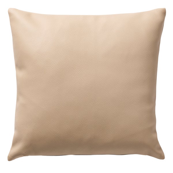JARED - Kissenbezug 45x45 cm - Lederoptik - Uni-Farbe - Irish Cream - beige