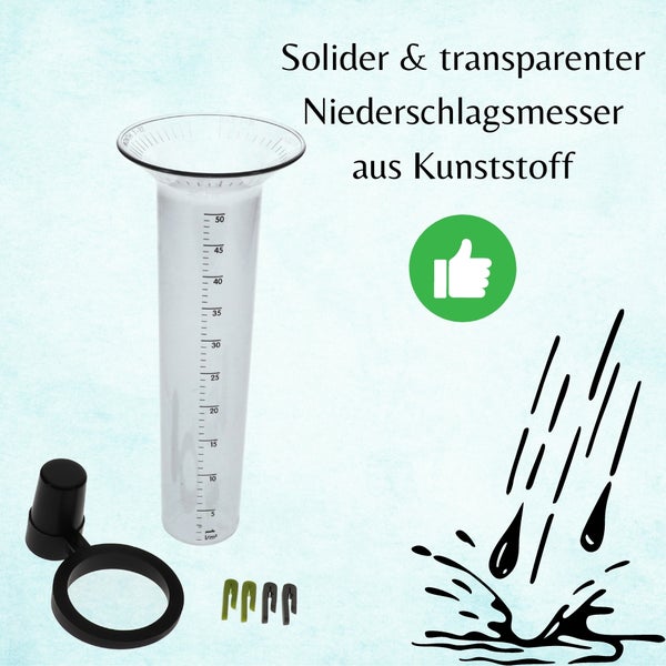 Regenmesser Halter individuelle Statistikfunktion Garten Niederschlagsmesser