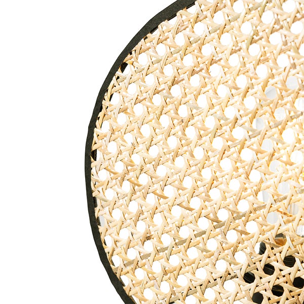 Detailaufnahme einer geflochtenen Rattanfläche