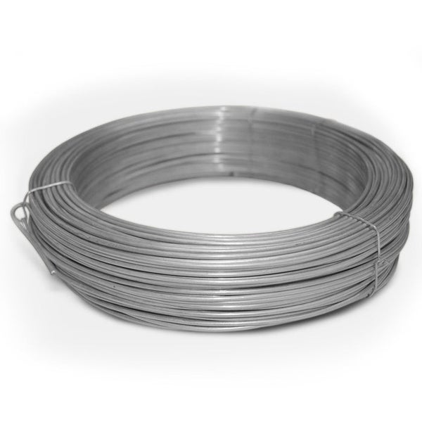 FLOORDIREKT Bindedraht - 3,1 mm Stärke - Spanndraht - 3,1 mm Stärke - Verzinkt - 80 m Länge