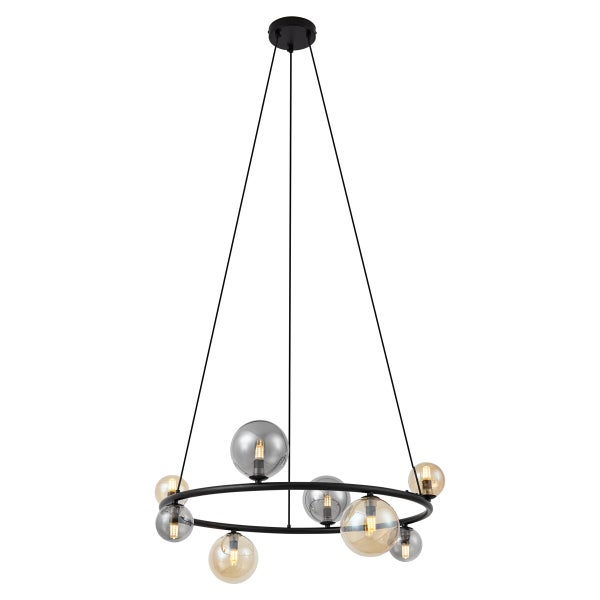 Runde Hängelampe mit mehreren Glaskugeln