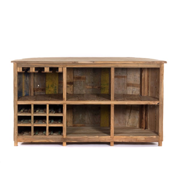 Barschrank Circulo Massivholz naturfarben