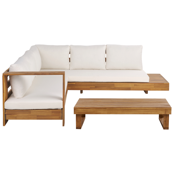 Gartenset aus Holz mit Sofa, Sesseln und Tisch