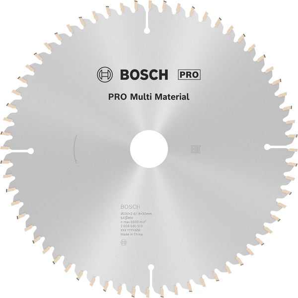Bosch PRO Multi Material Kreissägeblatt 230 x 2,4 x 30 mm - 2608640513