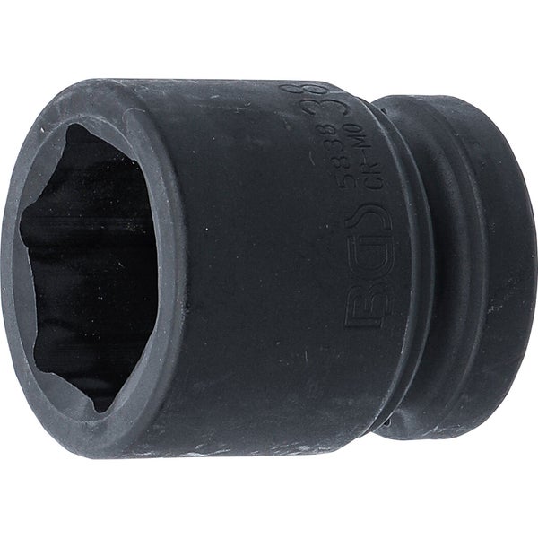 BGS Kraft-Steckschlüssel-Einsatz Sechskant Antrieb Innenvierkant 25 mm (1) SW 38 mm - 5838