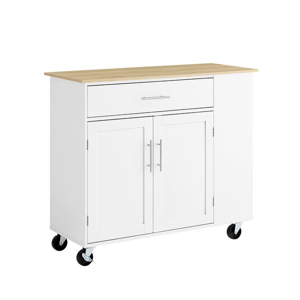 Küchenwagen mit Schublade und Schranktüren auf Rollen