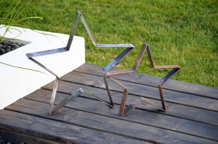 Dekostern Metall ELEO Novara groß 50x50 cm unbeschichtet - Edelrost