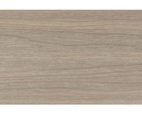 Holzoberfläche mit horizontaler Maserung in Graubraun.