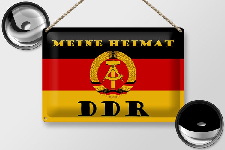 Blechschild Spruch 30x20cm meine Heimat DDR Fahne Ostalgie