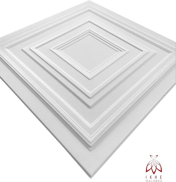 Paneelen aus reines Polystyrol XPS Styropor Deckenpaneelen Wandpaneelen 3mm dick - 50x50cm 0,25m² 0831