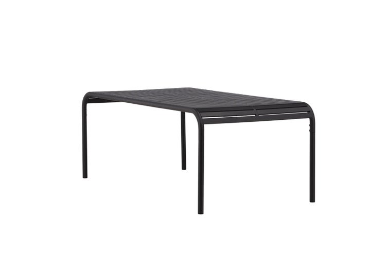 Gartentisch aus Metall mit Lamellen-Tischplatte