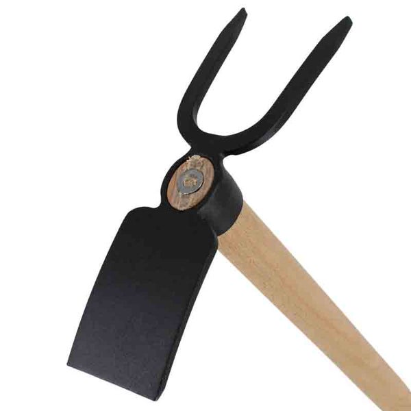 Doppelhacke (2 Zinken) mit Holzstiel