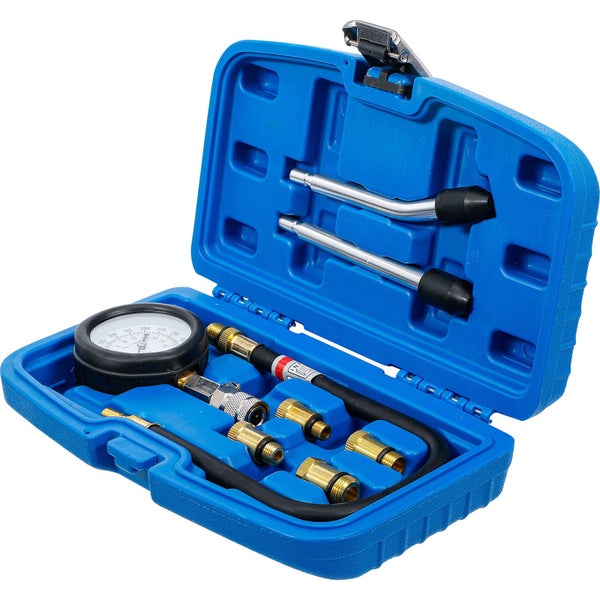 Kompressionsdruckprüfer-Set im blauen Koffer