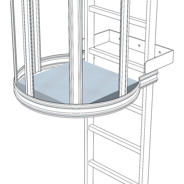 Zarges Zwischenplattform klappbar als Ruheplattform für Steigleiter Edelstahl