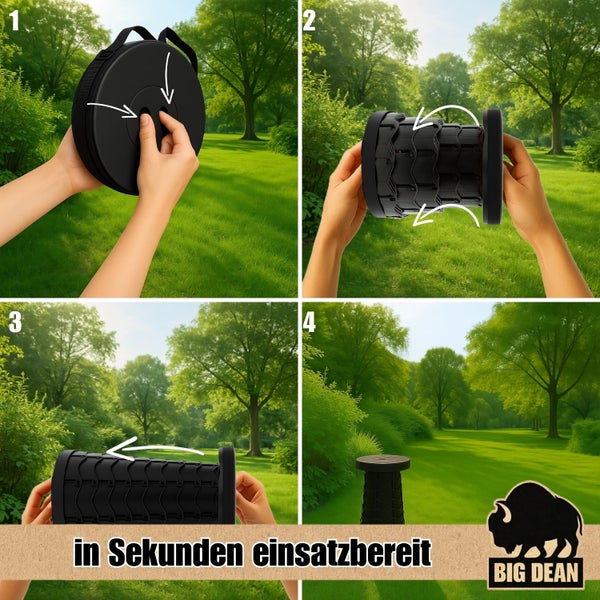 Montageanleitung für einen Teleskophocker im Freien