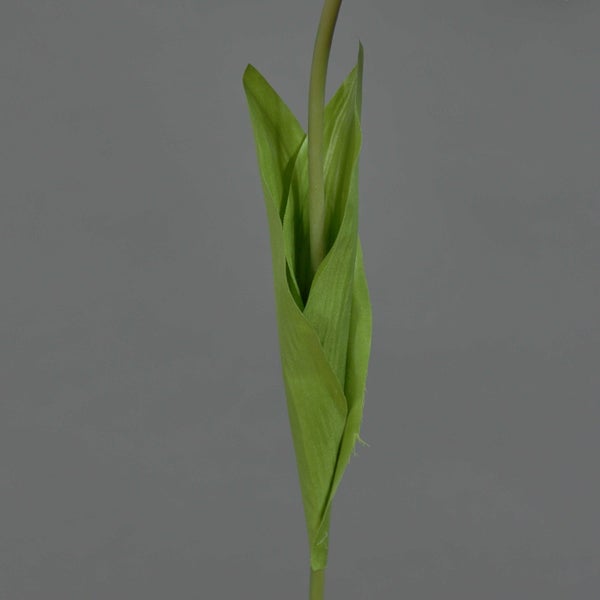 Künstliche Pflanze Stiel mit Blättern aus grünem Textilmaterial.