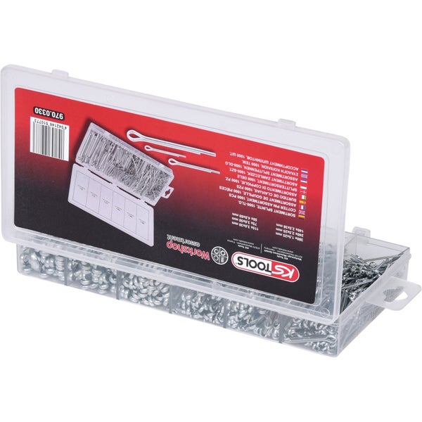 KS Tools Splinte Sortiment, 1000-teilig, im Sortimentskasten