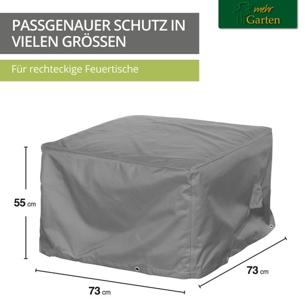 Premium Schutzhülle für Feuertisch eckig und rund 73(B)x73(T)x55(H) cm