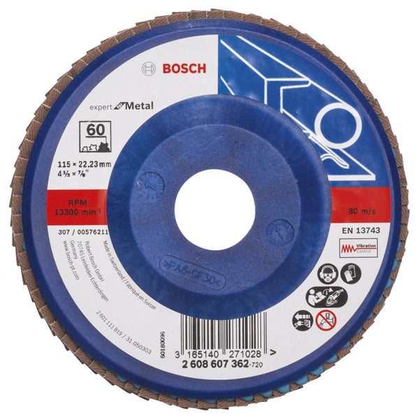 Bosch Expert Metall Schruppscheibe 115x22,23 Millimeter, Körnung 60