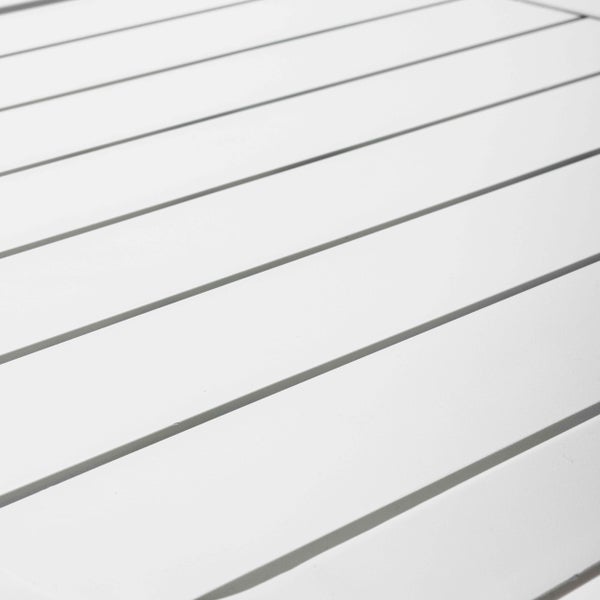 Weißes Tischuntergestell mit kreuzförmiger Montageplatte zur Befestigung von Tischplatten.