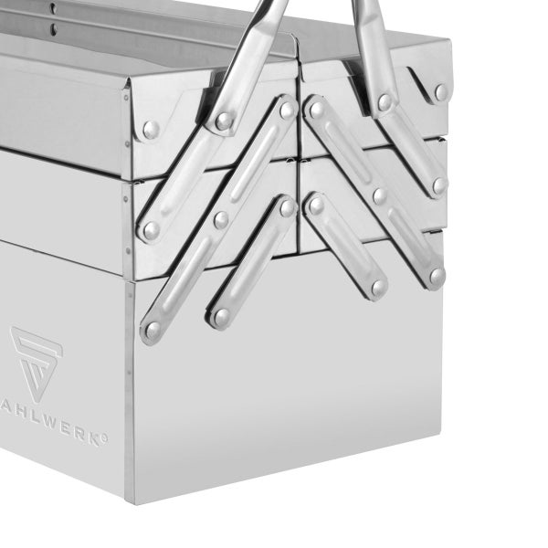 STAHLWERK Werkzeugkasten Edelstahl Werkzeugkiste leer Werkzeugbox