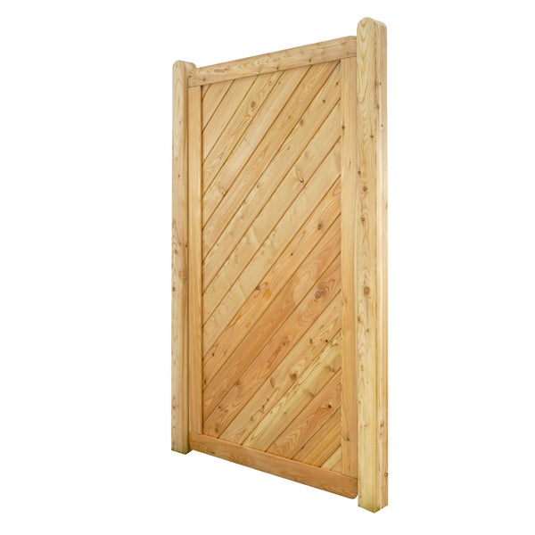 Holzzaun-Element mit diagonal verlaufenden Brettern